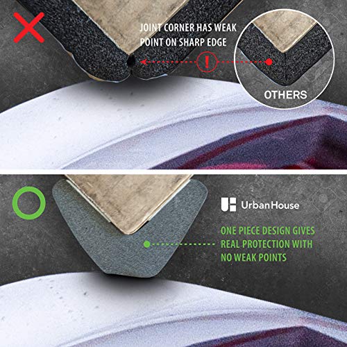 Urbanhouse (2-Pack High-Density Corner Guard Edge Protector & Bumper For Parking Garages, Workshops, Baby Proofing Walls And Furniture - Neutral Grey, 24 Inches. #TOP4
