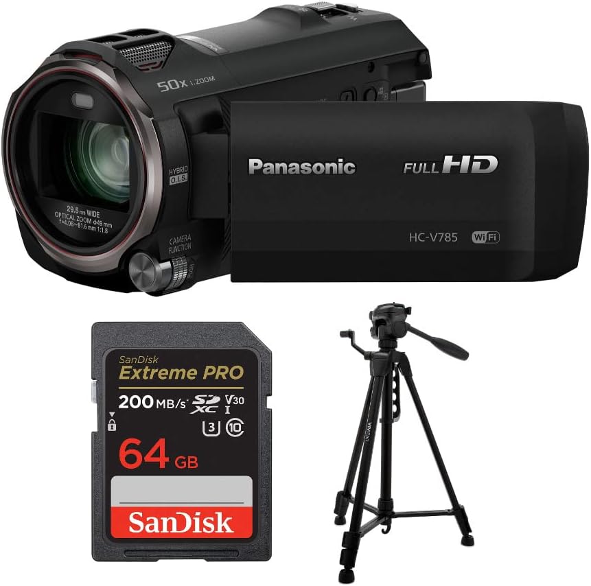 HC-V770 Full HD Camcorder with 64GB SD Card and 57-Inch Tripod