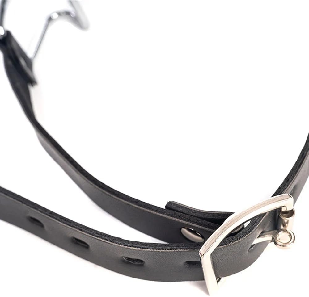 1pc B - D - S - M lèvres métalliques réglables pour jeux de rôle avec fermeture à double boucle - noir