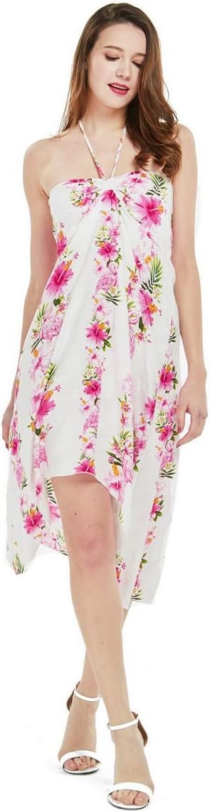 Matchable Family Hawaiian Luau Men Women Girl Boy Clothes in Pink Hibiscus Vine White