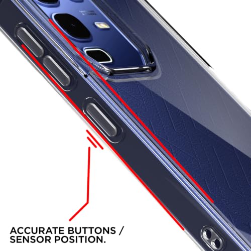 Image of Outlouders Back Cover for Infinix Note 50s 5G Clear Transparent PC + TPU Bumper Case with Raised Edges for Shockproof Protection (Transparent)