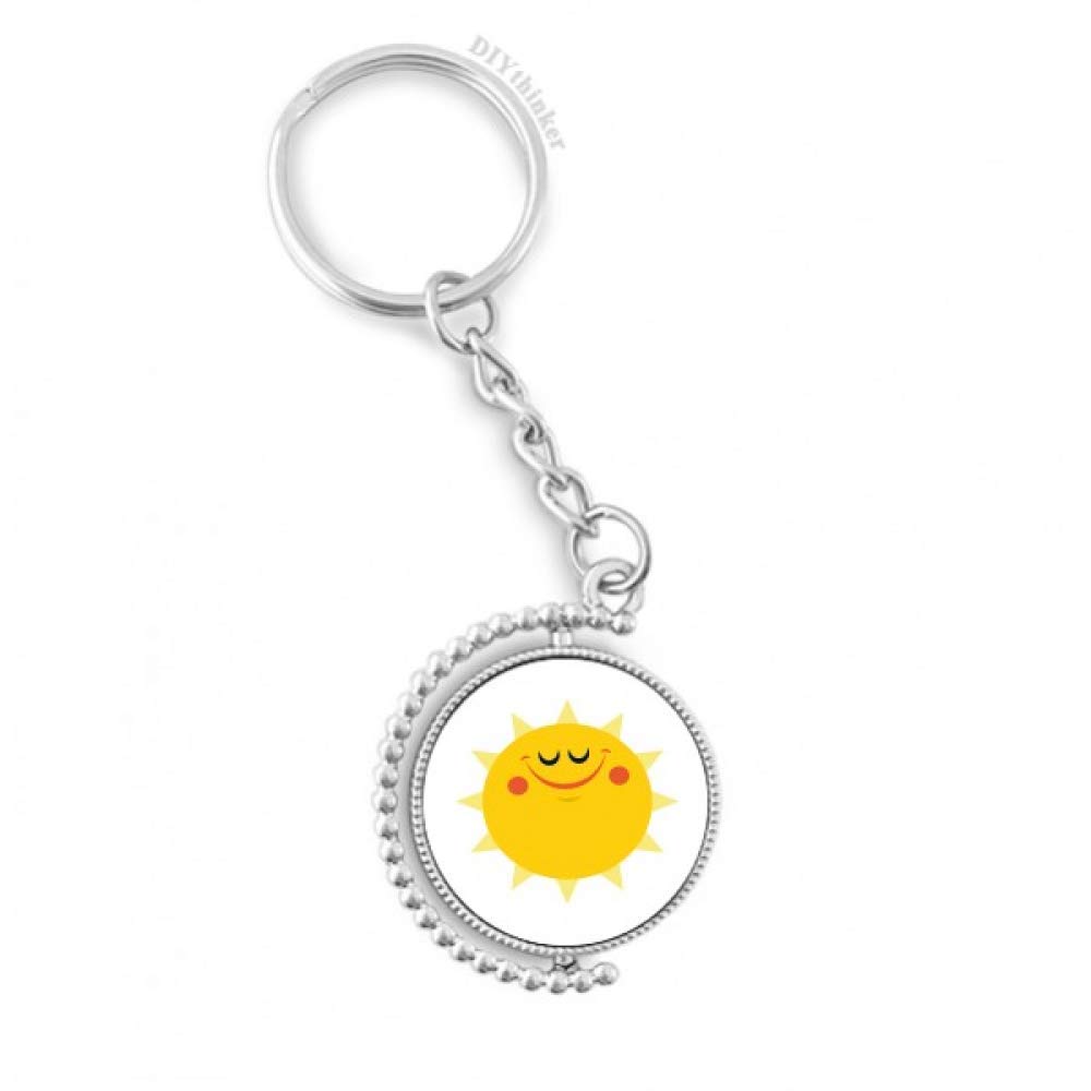 DIYthinker Universe And Alien Smiling Sun Rotatable Keyholder Ring Disc Accessories Chain Clip
