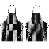 🔸2 bolsillos: Hay dos bolsillos en el delantal (longitud: 14 cm, ancho: 16,7 cm), que se pueden colocar en teléfonos móviles, llaves, toallas de papel de cocina, etc. Que sea fácil de cocinar