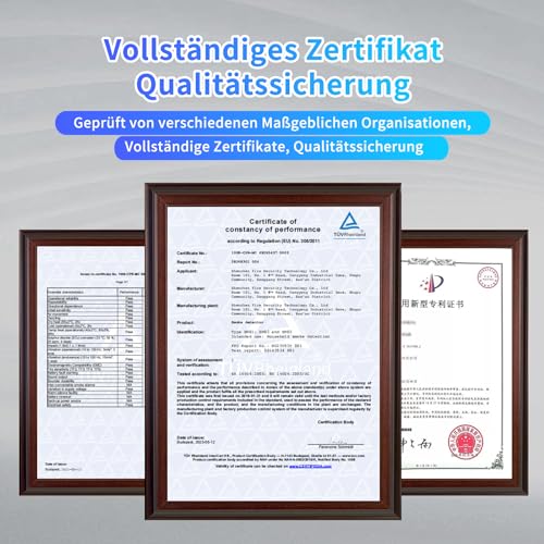 XINDUM Rauchmelder mit Starkere Magnethalterung 6er Set, 10 Jahre Batterie Feuermelder, TÜV...