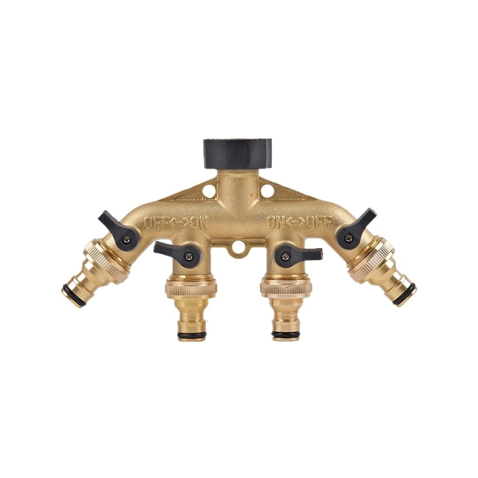 Divisor de Manguera de jardín de latón de 3/4 Pulgadas y 2/4 vías, Grifo de jardín, Conector de riego Tipo Y, Distribuidor for Grifo de Exterior (Color : N)