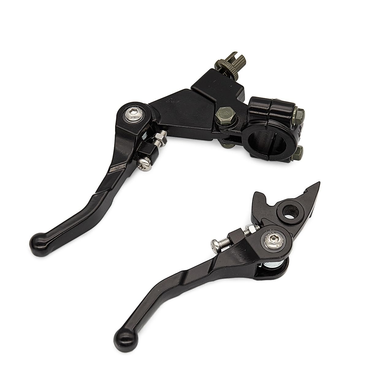 Lisqbkbi One Color Motorcycle Brake Clutch Lever Folding Brake Clutch Lever Set For Motorcycle Pit Dirt Bike Atv Quad For 50Cc For 110Cc For 125Cc For 140Cc For 160Cc For 200Cc Brake Clutch Lever(Black)