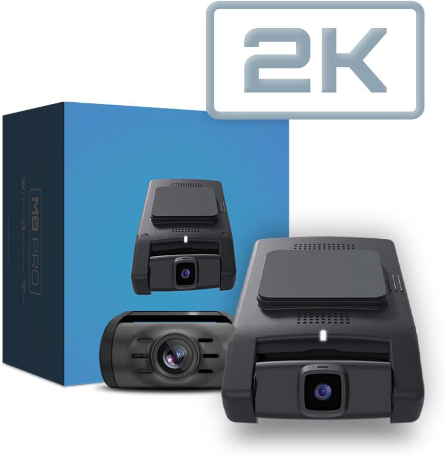 Momento M8 PRO 3-Ch 2K QHD w/Dual 5.0GHz Wi-Fi + GPS Front & Rear Dash Camera Kit (MD-8200) Includes 64GB MicroSD Card
