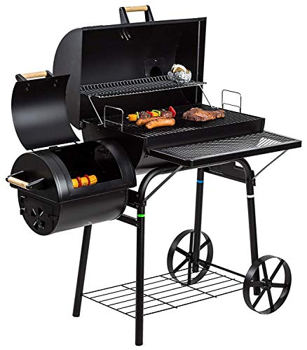Smoker Druline Grill mit Abdeckhaube – Holzkohlegrill für BBQ
