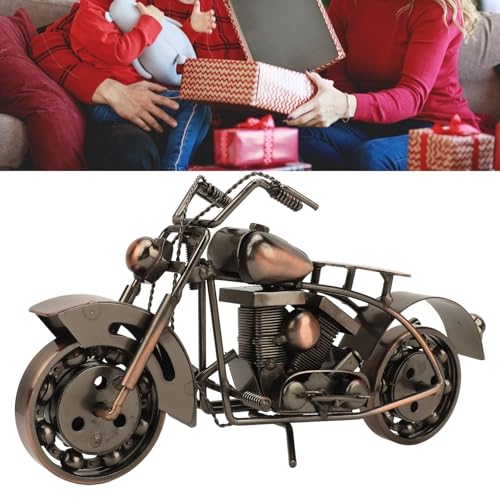 Design Vintage, Ornamento de Motocicleta de Arte Em Ferro Artesanal Com Decoração de Casa Exclusiva
