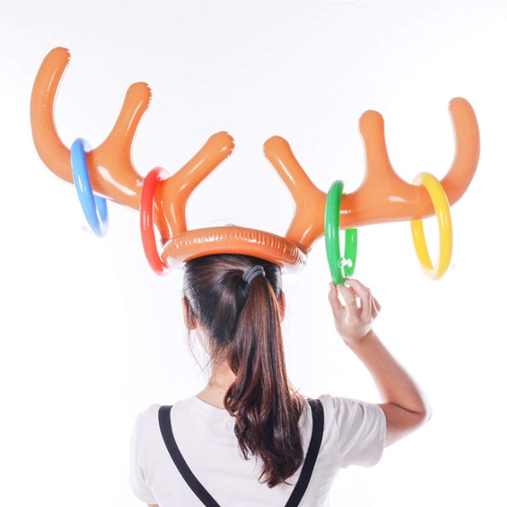 Amazon | 空気注入式 投げゲーム トナカイ 輪投げ型 角バルーン