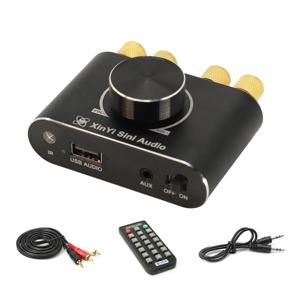 Głośnik Bluetooth 100 W Przenośny system audio stereo z Bluetooth 5.1, AUX, dyskiem U, pilotem do użytku w domu, samochodzie i w podróży (Black)