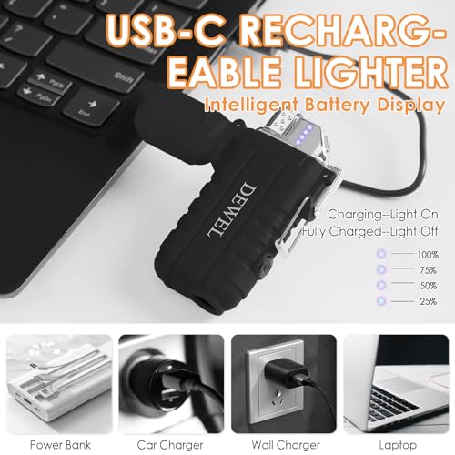 Encendedor eléctrico recargable DEWEL con cuello flexible 360° miniatura 3