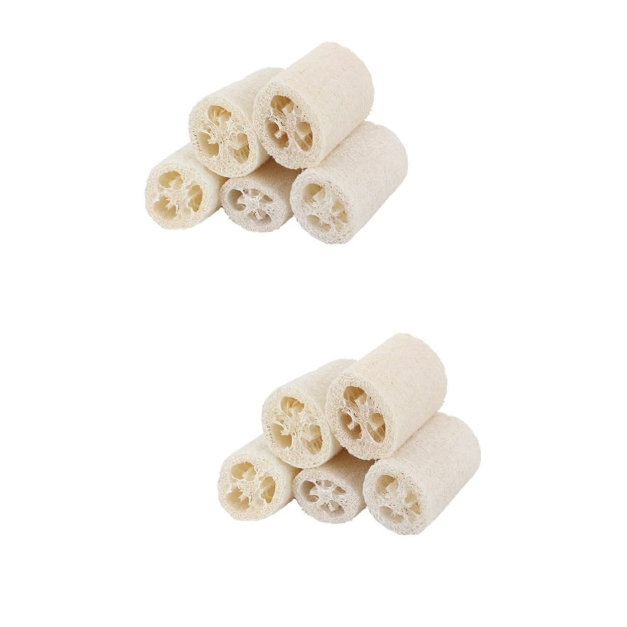 DOITOOL 10stücke Natürliche Luffa Duschschwämme Peeling Körperbürste Für Sanfte Hautreinigung Und Massage Für Bad Und Haushalt Hautfreundlich Und Langlebig