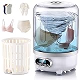 Portable Washing Machine and dryer Underwear Washer,Upgraded Portable Mini Washing Machine,Rechargeable Cordless portable washer, Laundry Cup for Bra, Underwear, Socks (3Lwhite)