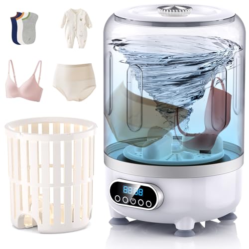 Portable Washing Machine and dryer Underwear Washer,Upgraded Portable Mini Washing Machine,Rechargeable Cordless portable washer, Laundry Cup for Bra, Underwear, Socks (3Lwhite) Portable Washing Machine and dryer Underwear Washer,Upgraded Portable Mini Washing Machine,Rechargeable Cordless portable washer, Laundry Cup for Bra, Underwear, Socks (3Lwhite)