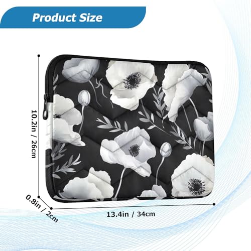 Funda para portátil blanco Poppies Flower 13-14 pulgadas miniatura 3