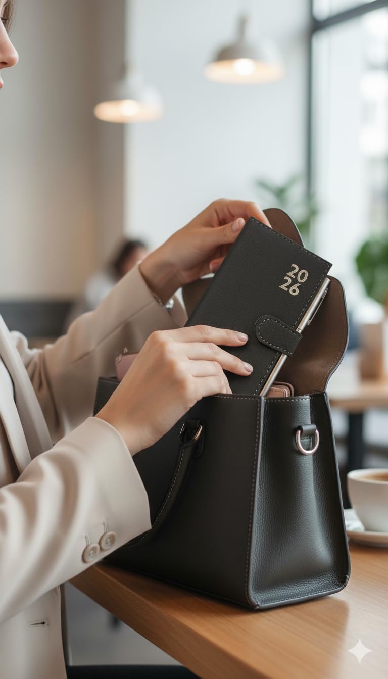 SLIM DESK DIARY PTRT WTV BLACK 2025 - Niche Office Solutions LTD - View #7