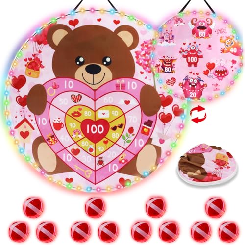 2 in 1 29' Large Valentine's Day Light Dart Board with Light...