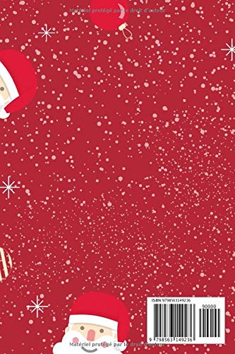Santa Claus Notebook, (120 Pages), (6"x"9 inches): Santa Claus Design 4 (Holiday Notebook, Journal - Image 2