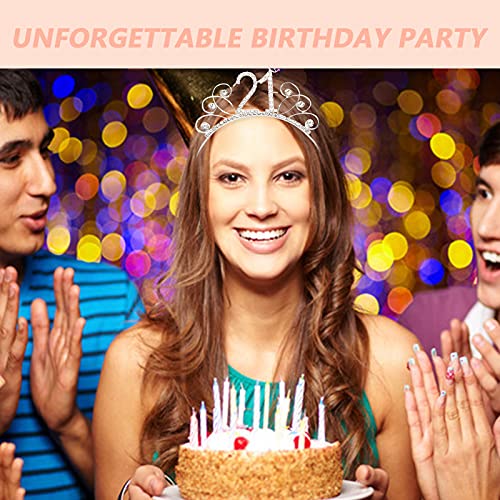 Sinwind Verjaardagskroon, sjerp, verjaardagskroon, sjerp set, verjaardagskroon met verjaardagssjerp, kristallen tiara… - Image 6