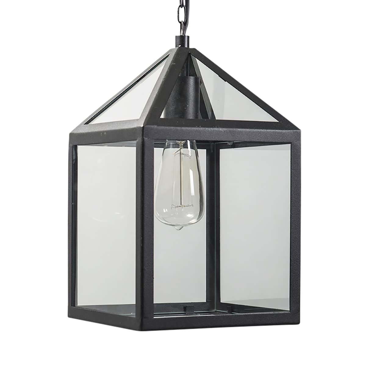 Qazqa amsterdam - Lampada a sospensione rustico - 1 luce - L 210 mm - Nero - Moderno,rustico - Illuminazione esterna