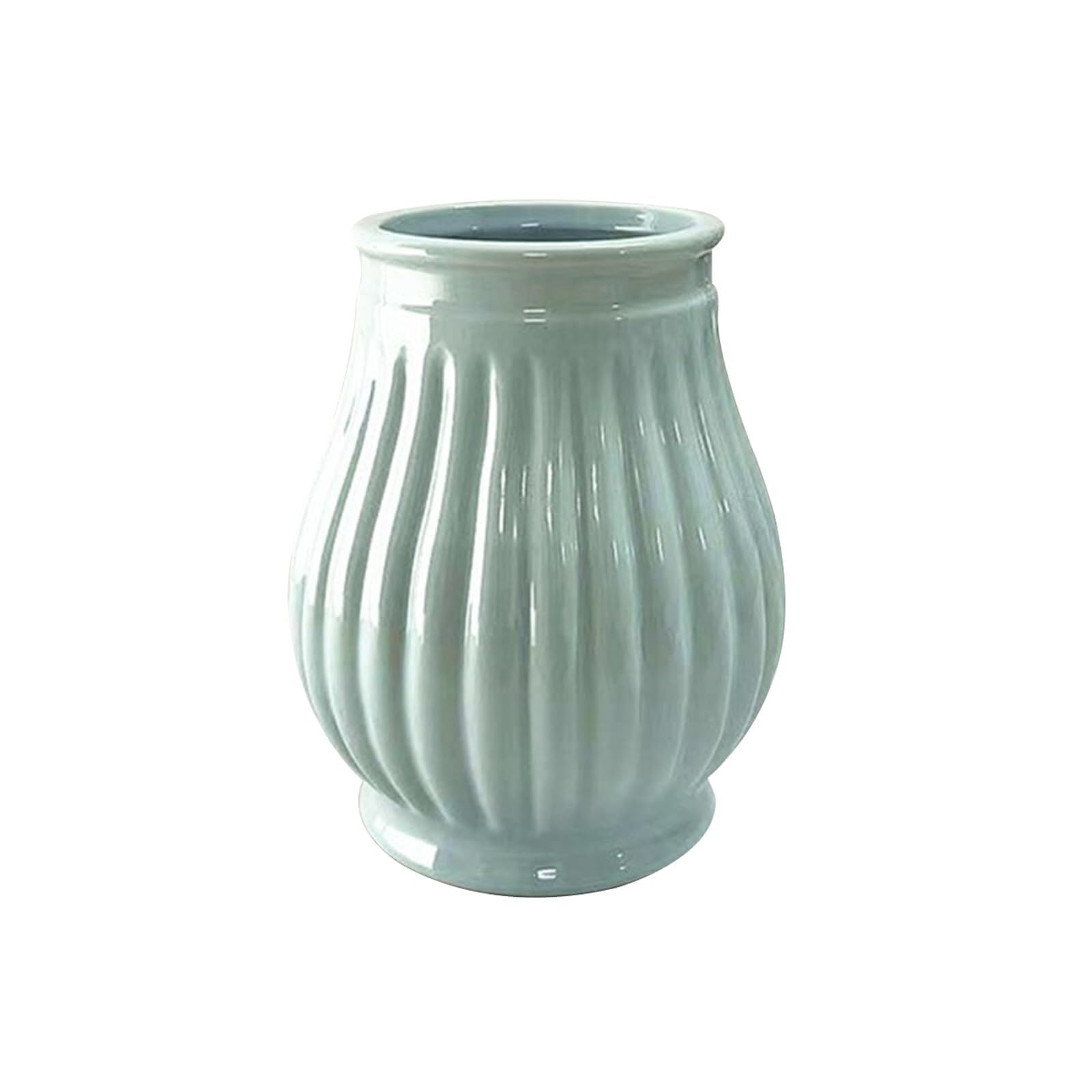 Vase en céramique avec nœud Jolie décoration de bureau pour fleurs séchées