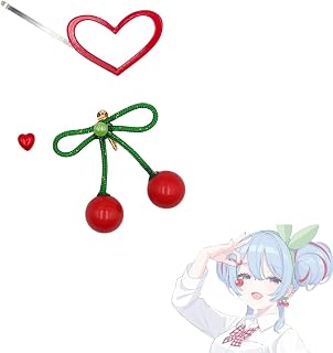 [Plazhen] 初音ミク チェリーポップ コスプレ小物 耳飾り ピアス イヤリング ヘアピン 髪飾り アクセサリー キャラクター周辺 グッズ Hatsune Mikuコスプレ小道具 萌えグッズ プレゼント