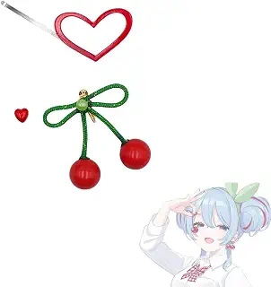 [Plazhen] 初音ミク チェリーポップ コスプレ小物 耳飾り ピアス イヤリング ヘアピン 髪飾り アクセサリー キャラクター周辺 グッズ Hatsune Mikuコスプレ小道具 萌えグッズ プレゼント