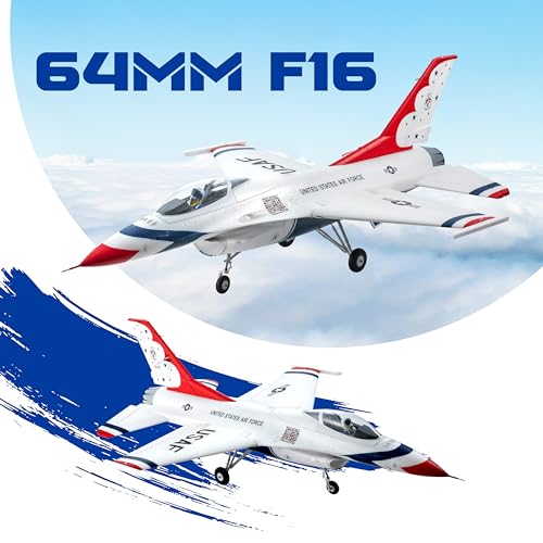 Fms Rc Planes for Adults EDF Jet Remote Control Airplane Fighting Falcon 64mm F16 Thunderbird...