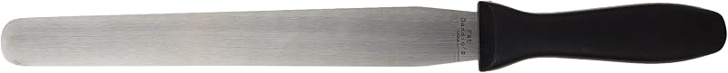Fat Daddio's Stainless Steel Straight Spatula, 10 Inch, Black, Silver