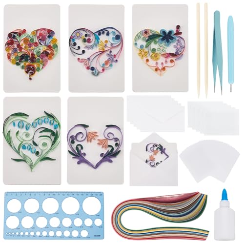 Kit quilling papier WEBEEDY de 20 pièces pour débutants et loisirs créatifs