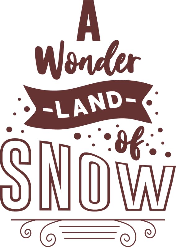 Toile A Wonder Land of Snow A2, décoration murale haut de gamme aux mots inspirants