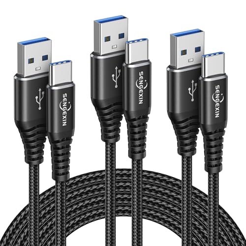 SENGEXIN Cable USB tipo C [3 metros, 3 unidades], cable USB C USB A QC 3.0 cable