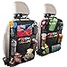 anban Car Backseat Organizer with 10 Inch Tablet Holder + 9 Storage Pockets Kick Mats Back Seat Protector for Book Drink Toy Bottle, Travel Accessories for Kids Toddlers Black (2 Pack)