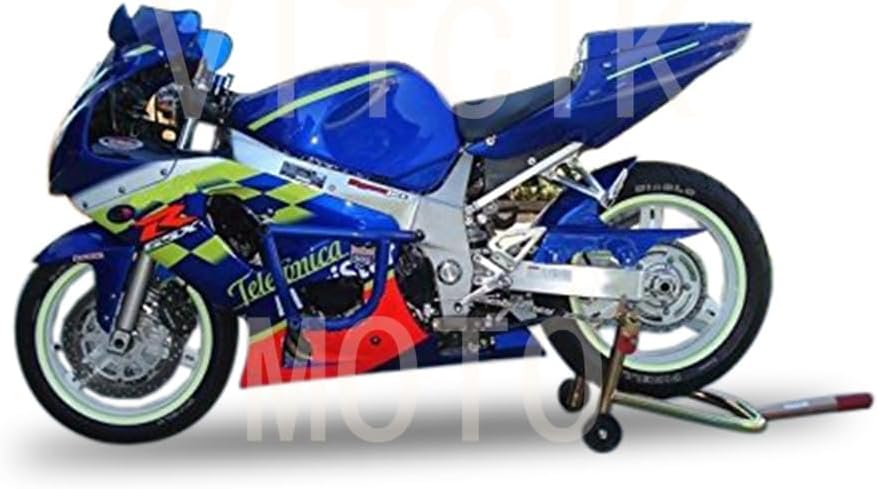 (Fairing Kits Fit for GSXR1000 K1 K2 2000 2001 2002 GSXR 1000 K1 K2 00 01 02) Plastic ABS Injection Mold Complete Motorcycle Body Aftermarket Bodywork Frame (Blue & Yellow) A133