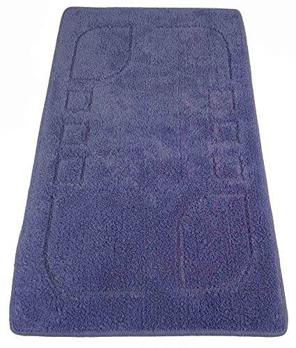 CASA TESSILE Carezza tappeto bagno cm 55x90 Tappetino Bagno Assorbente in Cotone e lavabile in latrice - GLICINE