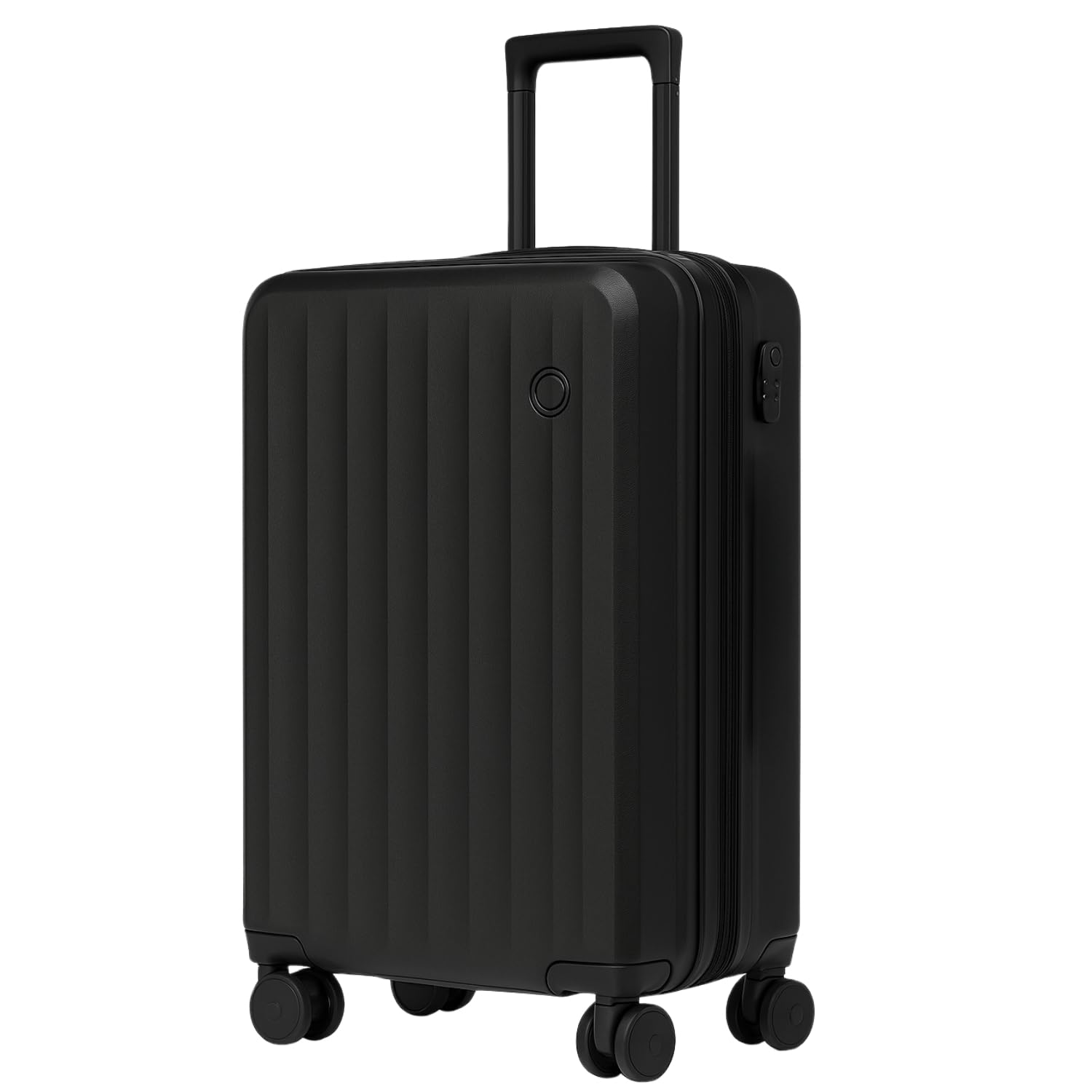 Hardside Luggage Carry on Suitcase with Wheel and Cup Holder (Black, 24 INCH)-image-39