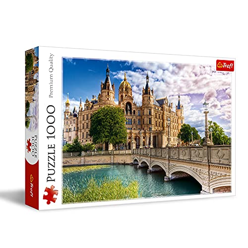 Trefl, Puzzle, Castillo en la Isla, de 1000 Piezas, Puzzles con Castillo, Vista al Castillo, Puente,...