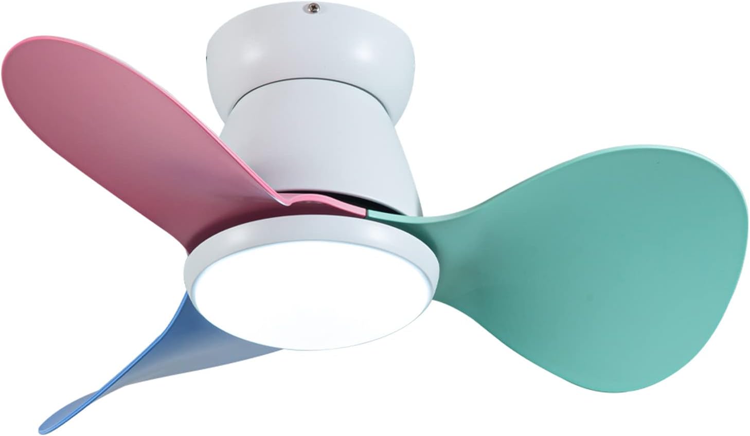 YUEGOO Ceiling Fans with Lamps,Small Ceiling Fans with Lights and Remote Control App Reversible Ceiling Fan with Led Lamp Reversible Dimmable Silent 6 Speed Chandelier Fan for Office/Color