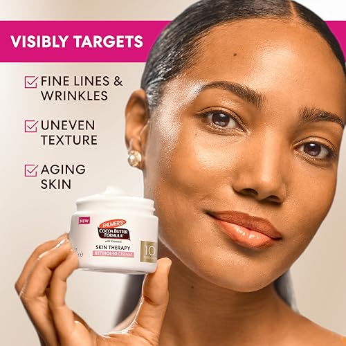 Palmer's Cocoa Butter Formula Face Cream, Skin Therapy Retinol-10 Moisturizer, 2.7 Oz, Vitamin E & Hyaluronic Acid, Helps Reduce Fine Lines & Uneven Skin Tone, 48Hr Moisture, Dermatologist Approved - Image 3