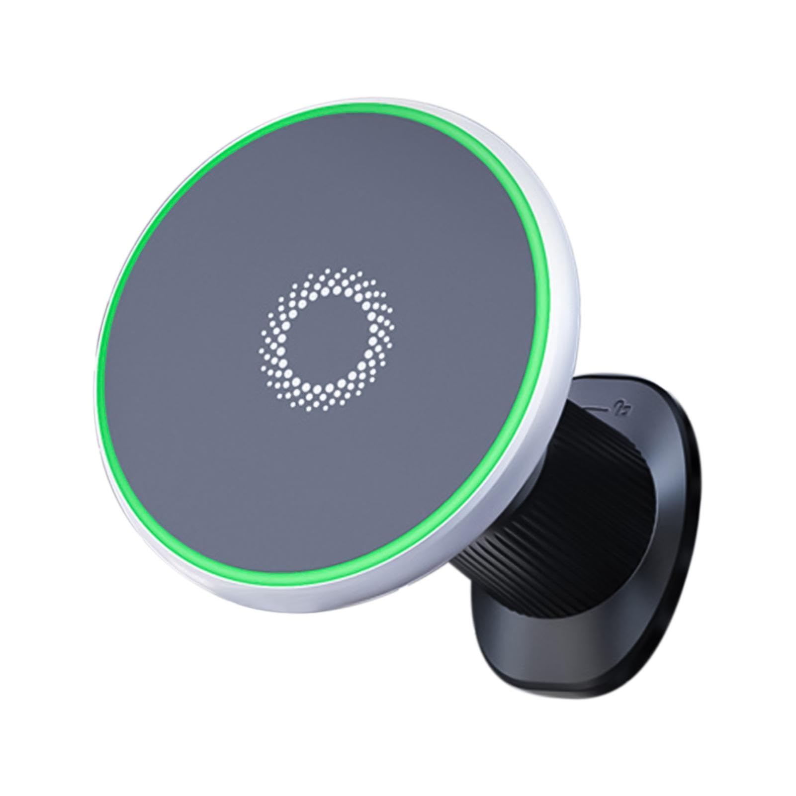 Wireless Car Charger Mount, Super Strong Magnetic Car Phone Holder, Dashboard Wireless Charging Mount with Led Ring, Stable Automobile Magnetic Cradle, Strong Magnetic Car Mount for Car Phone Tablet