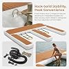 Inflatable Jet Ski Dock 13x10ft, Thick PVC Floating Dock with Non-Slip EVA Surface, E Shaped Inflatable Floating Dock for Boat/Sea/Lake Water Activities