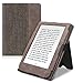 Produktbild kwmobile Flip Hülle kompatibel mit Kobo Clara HD - Handschlaufe - Cover Dunkelgrau Braun