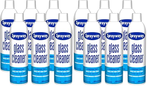 Image of Sprayway Glass Cleaner with Foaming Spray for a Streak-Free Shine for Home and Automotive Use,19 oz.,(Pack of 12)