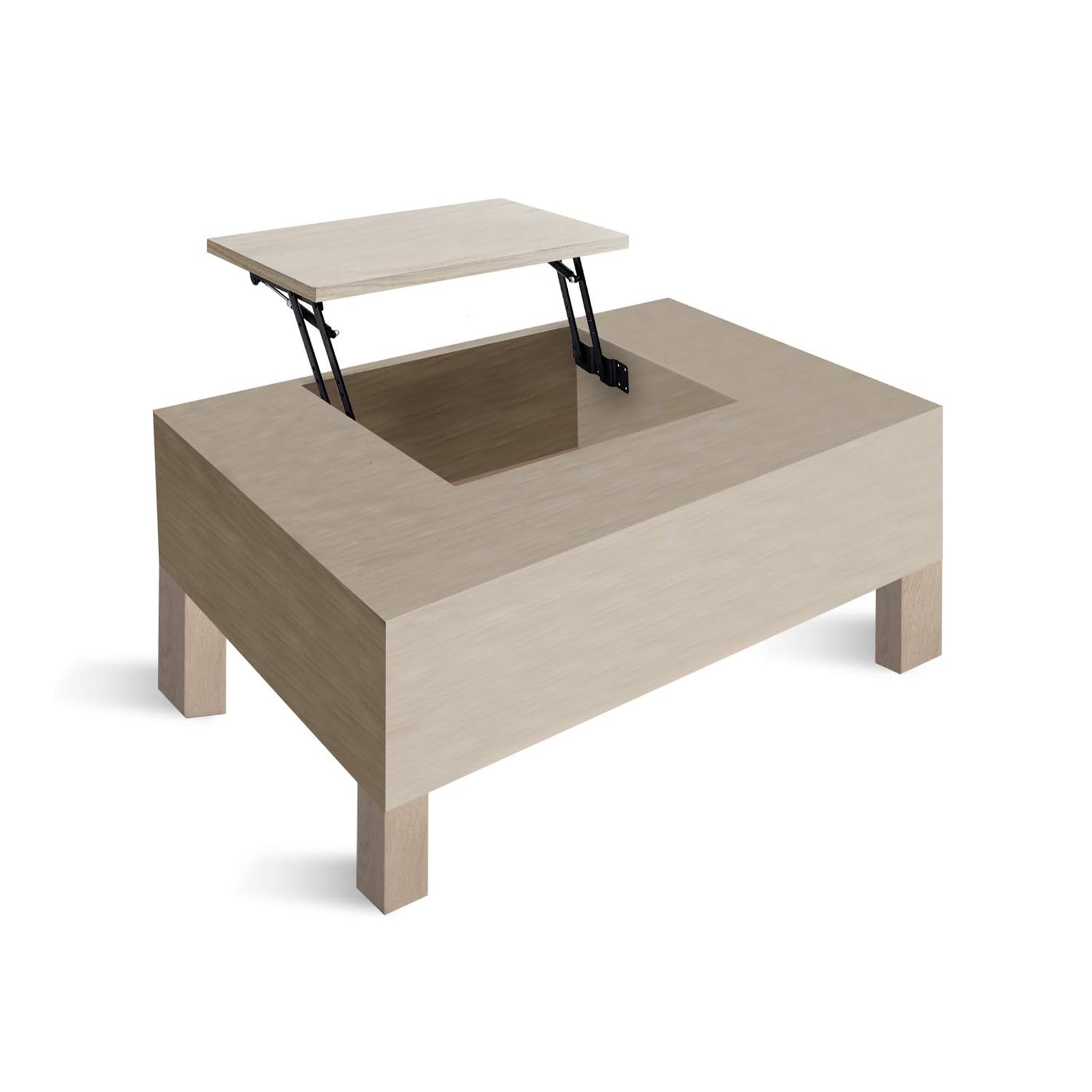 4 piezas de 2 pares de bisagras superiores de 9,5 pulgadas, soporte plegable, soporte para mesa de té, mecanismo de bisagra para muebles, estante de elevación, color negro