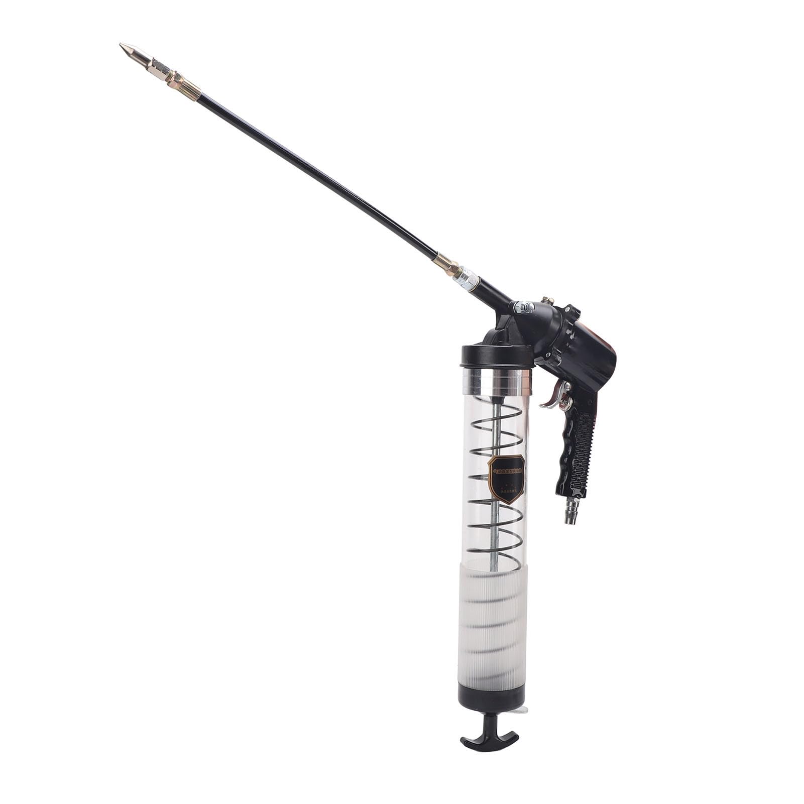 Pistola Engrasadora Neumática, 10000-12000PSI Pistola Engrasadora Neumática Juego de Empuñadura de Pistola Interfaz Rápida PM20 G1/4 de Alta Presión para Trabajo Pesado,