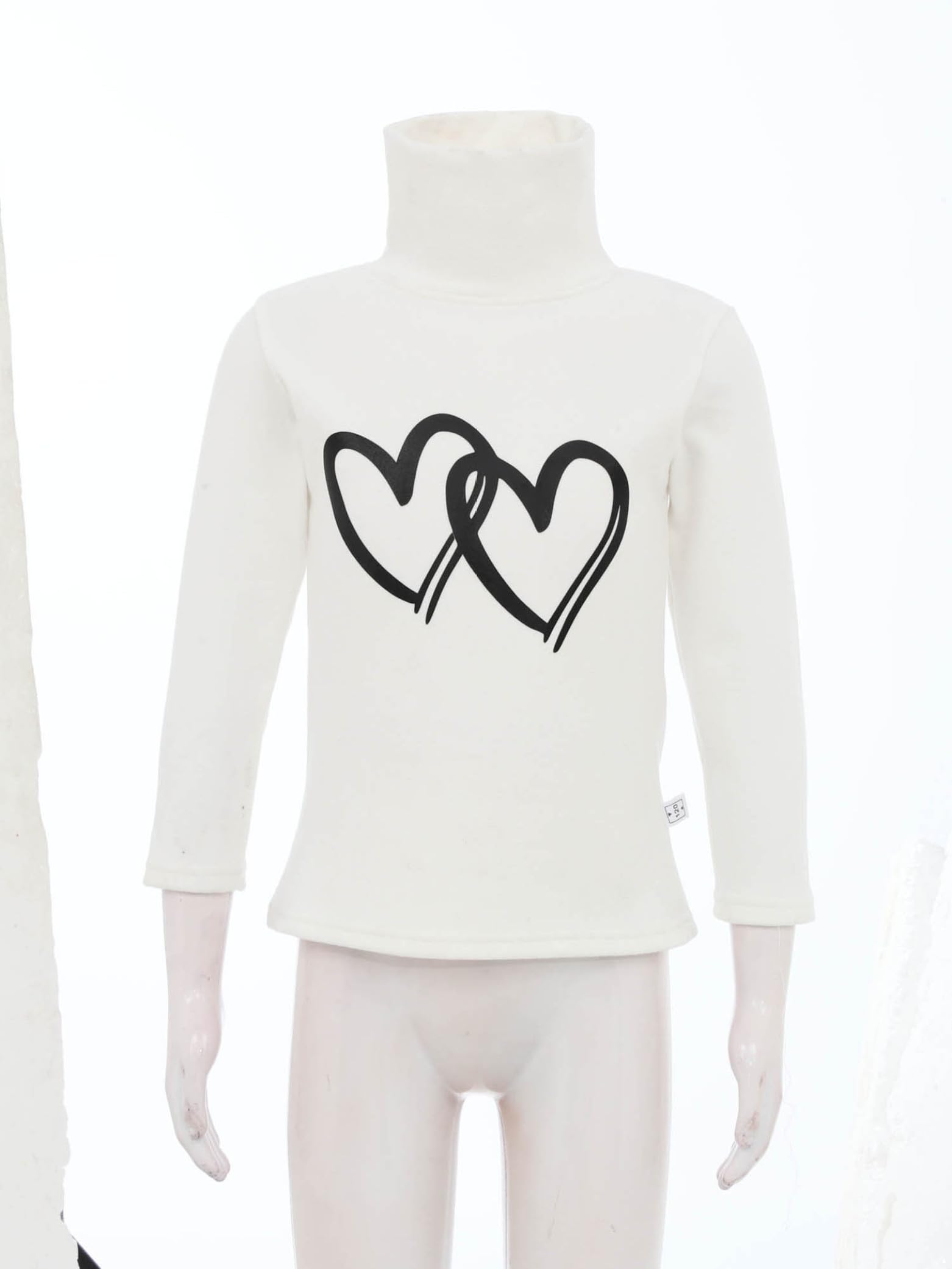 Jugaoge Haut Thermique Enfant Fille Col Roulé Manches Longues sous-vêtement Thermique Imprimé Vêtement Base Layer Hiver