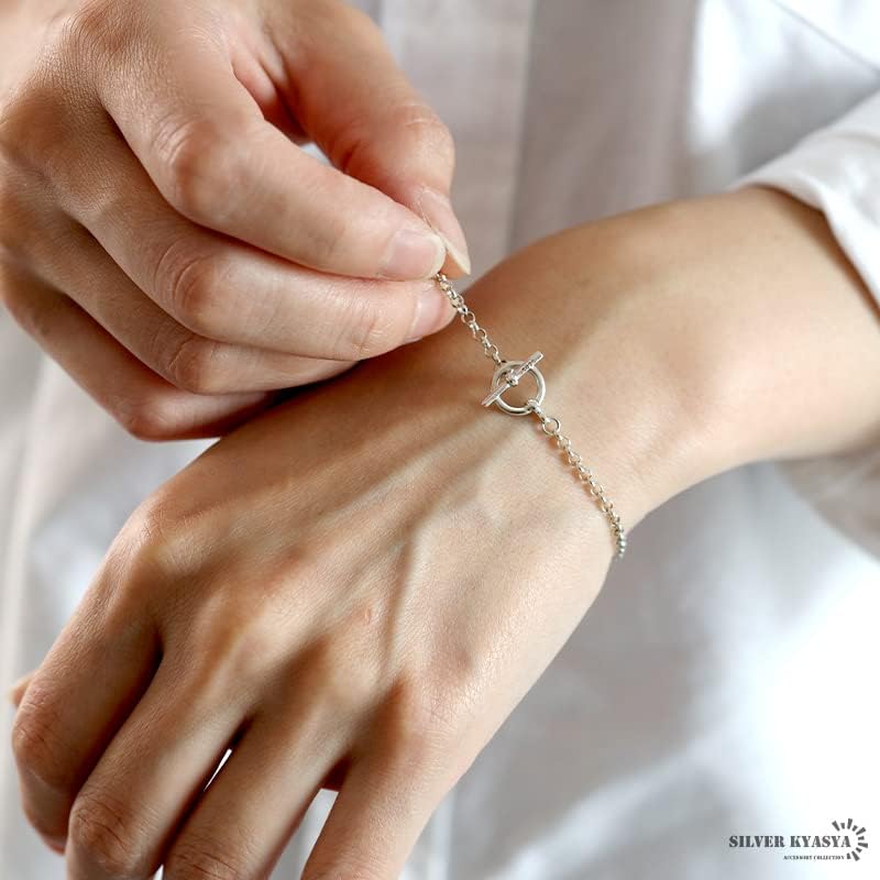ブレスレット レディース チェーンネックレス 丸い あずきチェーン マンテル silver シルバー 金属アレルギー 【ダングルヨーロピアンスタイルビーズチャーム】