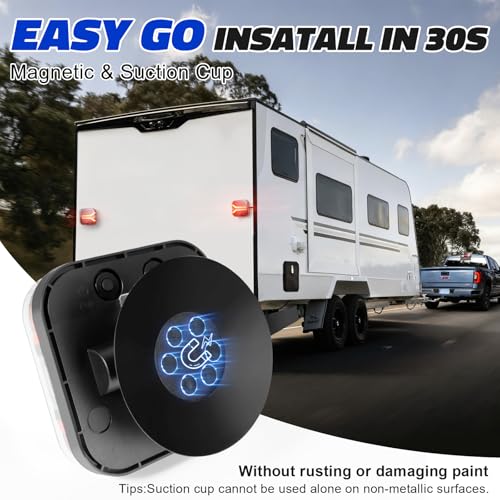 Image of Agrieyes T327 Wireless Trailer Lights Kit, Rechargeable LED Magnetic Tow Light with Flashing Mode, Portable USB-C Tail Light Kit for Truck Camper Boat RV Turn Signal Brake Stop Running IP67 Waterproof