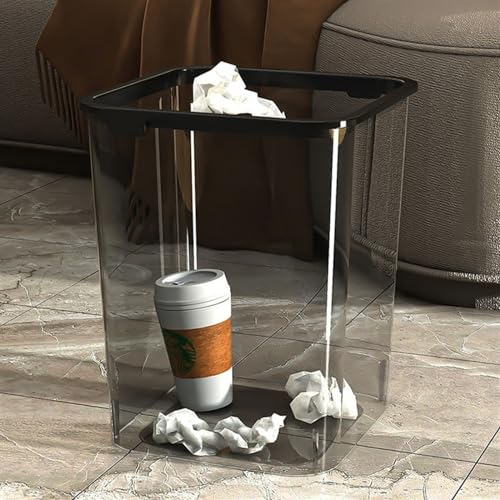 Cesto de basura transparente de 15L ideal para sala de estar y dormitorio 7